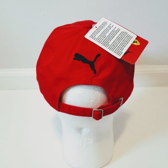 Puma Ferrari Baseball Hat NWT Red Adjustable Strap - Picture 3 of 5